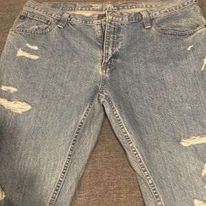 Gently worn men’s “distressed” jeans size 38 with 32 inseam